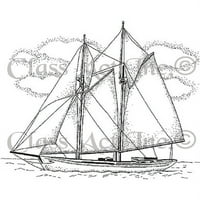Class Act Cling Szerelt Gumibélyegző 2.75X3. 75 - Kis Hajó, Pk 2, Class Act