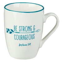 Légy erős és bátor Joshua 1: kerámia keresztény bögre nőknek és férfiaknak-inspiráló kávéscsésze és keresztény ajándékok,