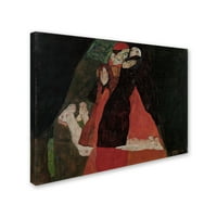 Egon Schiele, a Bíboros és az apáca Cardinal and Nun vászon művészete