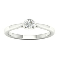 Karátos T. W. Diamond Solitaire 14kt fehér arany eljegyzési gyűrű