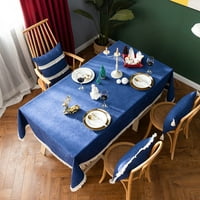 Asztalterítők téglalap asztalokhoz, vastag Egyszínű asztalterítő bojt mosható Resuable, foltálló Asztalterítők otthoni