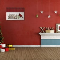LLC kényelmes és hangulatos vörös kockás karácsonyi gnóm keretes festmény művészeti nyomatok