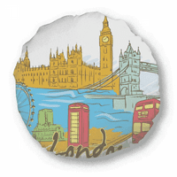 az Egyesült Királyság London kerek dobás párna Lakberendezési párna