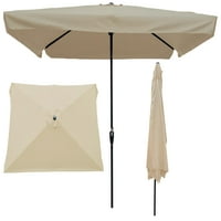 FT téglalap alakú terasz Umbrella, Terasz kültéri napernyő GmbH nagy teherbírású szél szellőzők piaci esernyő hajtókar,