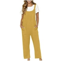 Női nadrág, Clearance női Molett méretű Női alkalmi laza Baggy Pocket Jumpsuit Divat Playsuit nadrág overall pamut