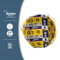 Southwire 50 ' földi Róma márka SIMpull lakossági beltéri elektromos vezeték típusa NM-B sárga