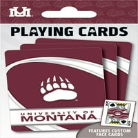 Remekművek hivatalosan engedélyezett NCAA Montana Grizzlies játékkártyák-kártyacsomag felnőtteknek