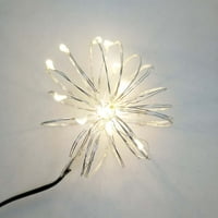 Támaszok 6ft ezüst huzal beltéri LED Tündérfényes lámpák akkumulátorral működtetett automatikus időzítővel-LED lámpák