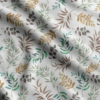 Soimoi levelek nyomtatás, Pamut Cambric, foltvarrás szövet által értékesített az udvar széles, közepes súlyú pamut