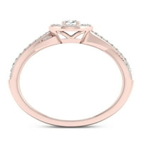 Imperial 1 2Ct TDW Diamond 10K rózsa arany csavar Shank Halo eljegyzési gyűrű
