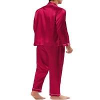 Egyedi árverés A férfi szatén pizsama beállítja a hosszú ujjú gombot az éjszakai ruházat alsó ruházat