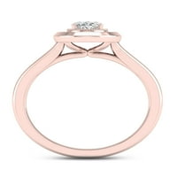 3 4ct TDW ovális gyémánt 14K rózsa arany pasziánsz eljegyzési gyűrű