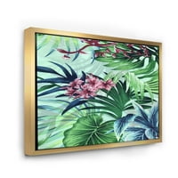 Vintage trópusi virágok VI keretes festmény vászon art nyomtatás