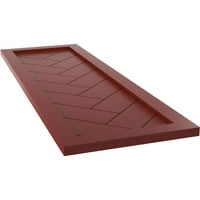 Ekena Millwork 18 W 42 H True Fit PVC Egyetlen Panel Heringbone Modern stílusú rögzített redőnyök, borsvörös