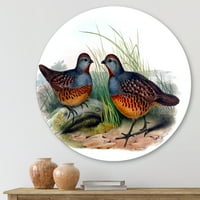 Designart 'ősi madarak a vadonban vii' hagyományos körfém fali művészet - 23 -as lemez