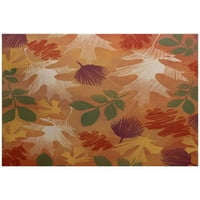Egyszerűen Daisy 4 '6' akvarell levelek Virágos nyomtatott beltéri kültéri szőnyeg