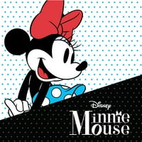 Minnie Mouse December Birthstone Ezüstözött Kristály Fülbevaló