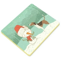 Beagle Hóember Karácsonyi konyha vagy fürdő szőnyeg 20x30