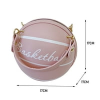 Gyémánt divat Női nyomtatás kerek Messenger Bag PU lánc Mini kézitáska, Rózsaszín
