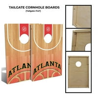 Slick Woody hátsó ajtaja Atlanta kosárlabda Cornhole tábla több színben