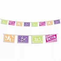 Beistle Fiesta Picado Banner, 12 láb, Többszínű