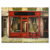 A bájos bolt piros homlokzata a Párizs utcában I festmény vászon művészeti nyomtatás