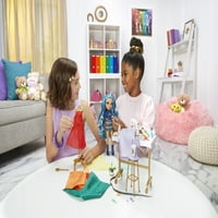 Rainbow High Dream & Design Fashion Studio Playset, divattervező játékkészlet exkluzív Blue Skyler babával, Plus Easy