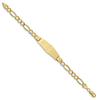 Primal arany karátos sárga arany félig szilárd puha gyémánt alakú Figaro ID karkötő