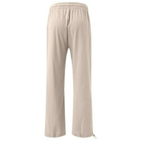 Snoarin Plus Size Capris Cargo nadrág női rugalmas laza nadrág egyenes széles láb nadrág nadrág Flowy vászon Jogger